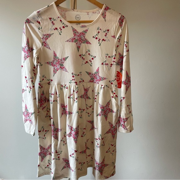 Wonder Nation Girls Long Sleeve Floral Star Print Dress XXL NWT - Picture 1 of 9